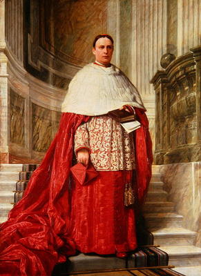 DON279045 Cardinal Edward Howard (oil on canvas); by English School, (19th century); 143.5x105.4 cm; His Grace The Duke of Norfolk, Arundel Castle; English, out of copyright